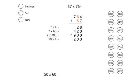 Partial Products Multiplication screenshot 1