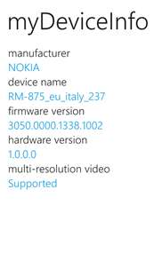 myDeviceInfo screenshot 1