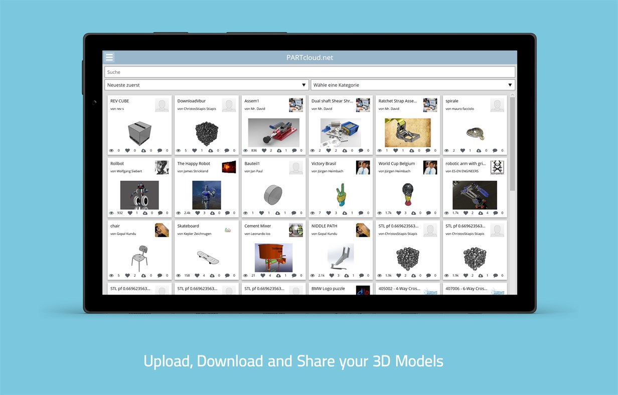 #4. PARTcloud.net 3D Printing & Sharing Community (Windows) 由: CADENAS GmbH