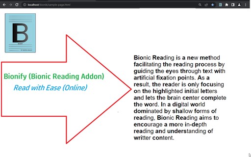 Bionify - Bionic Reading Plugin for Easy Web Reading