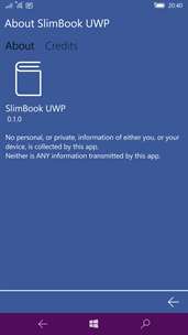 SlimBook UWP screenshot 3