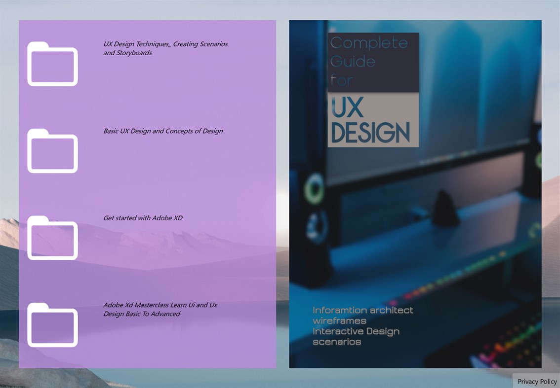 #1. Master Guide for UX Design (Windows) Ved: Billsoft