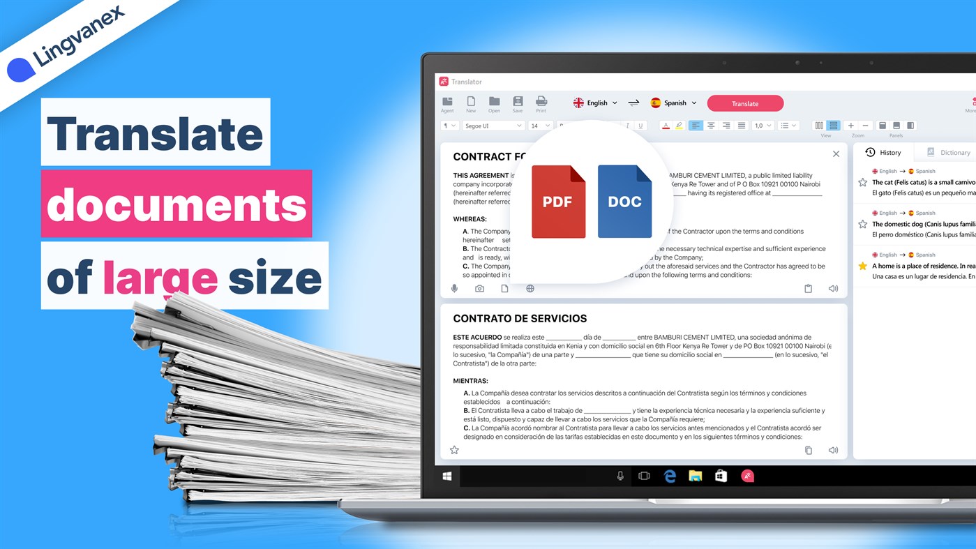 #2. Lingvanex - Language Translator and Dictionary (Windows) Bởi: NordicWise LLC
