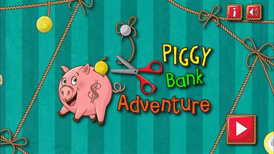 Piggy Bank Adventure Rope Cut Puzzle screenshot 1