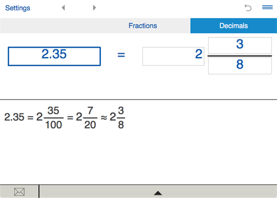 Fraction to Decimal and Decimal to Fraction Converter screenshot 4