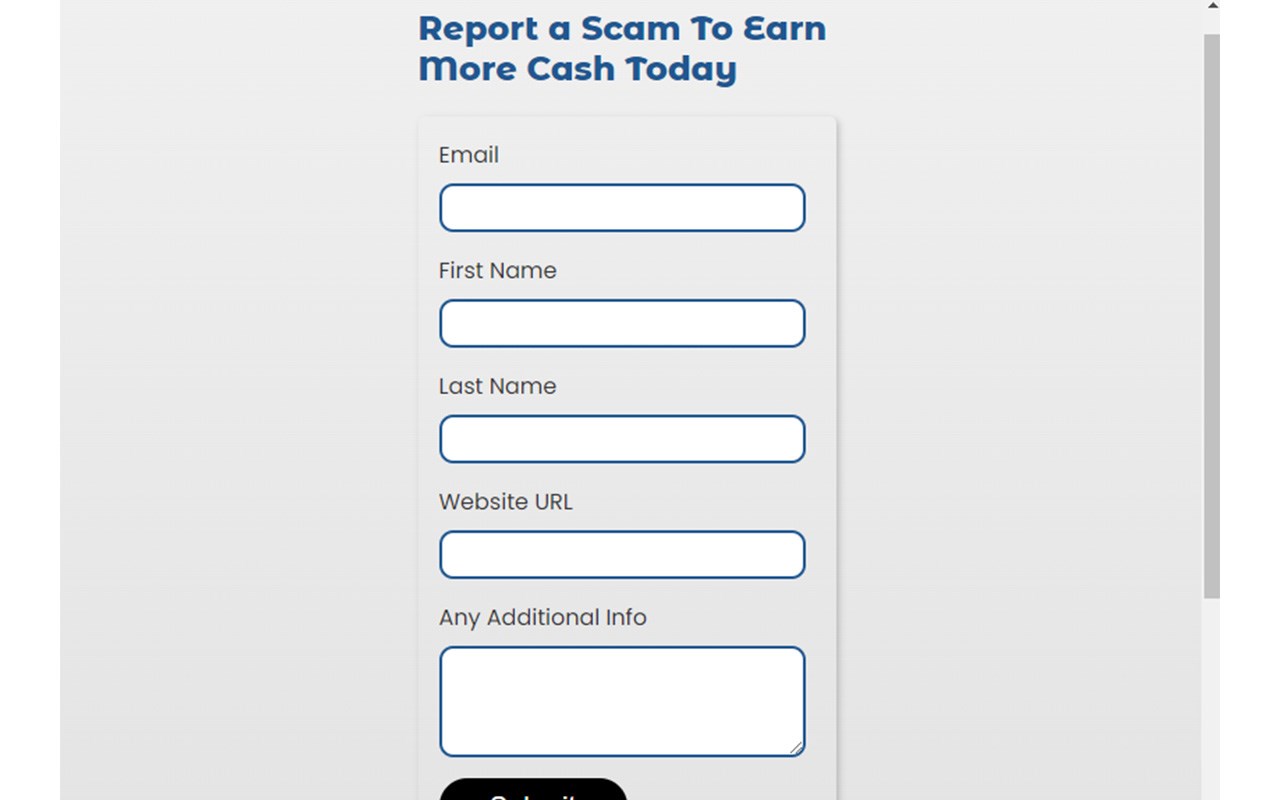 Scam Reporter for Earn More Cash Today