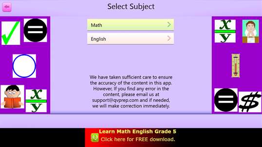 QVprep Lite Math English Grade 4 screenshot 2