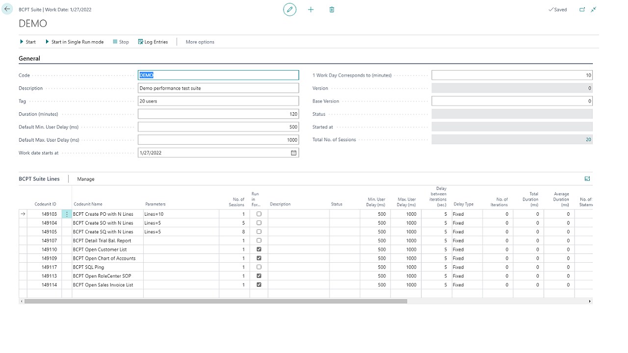Snapshot 1 of Performance Toolkit