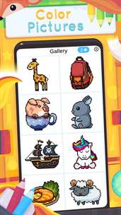 Pixel Fox : Color by Number Family Coloring Book screenshot 1