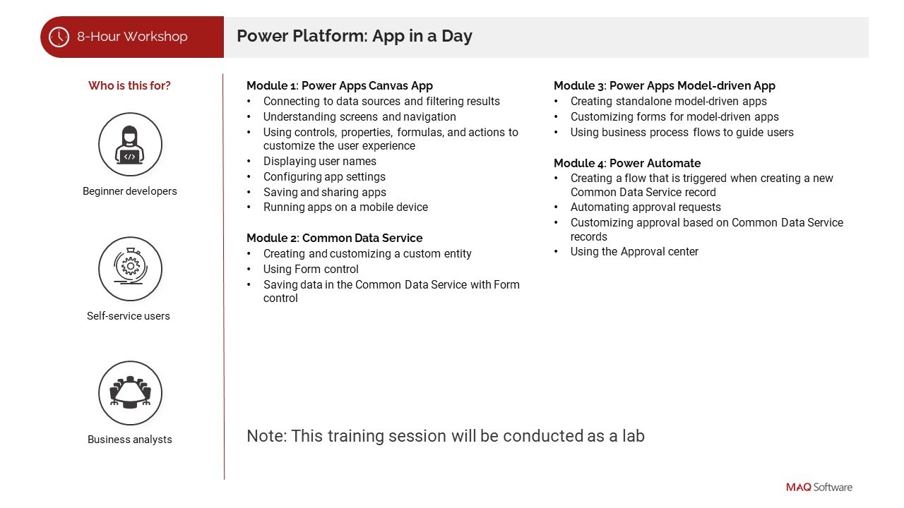 Snapshot 1 of Power Platform: App in a Day
