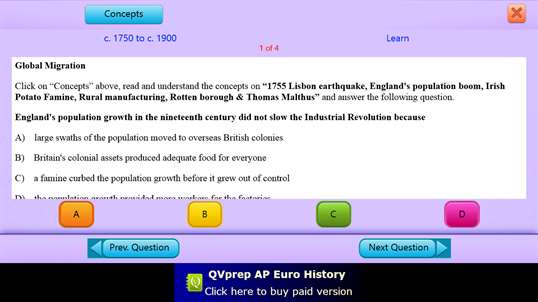 QVprep Lite AP World History screenshot 9