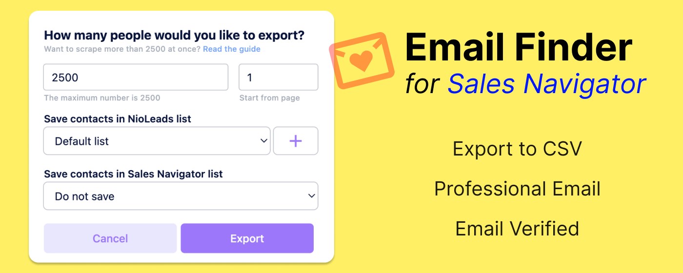 Sales Navigator Scraper (Email) - NioLeads