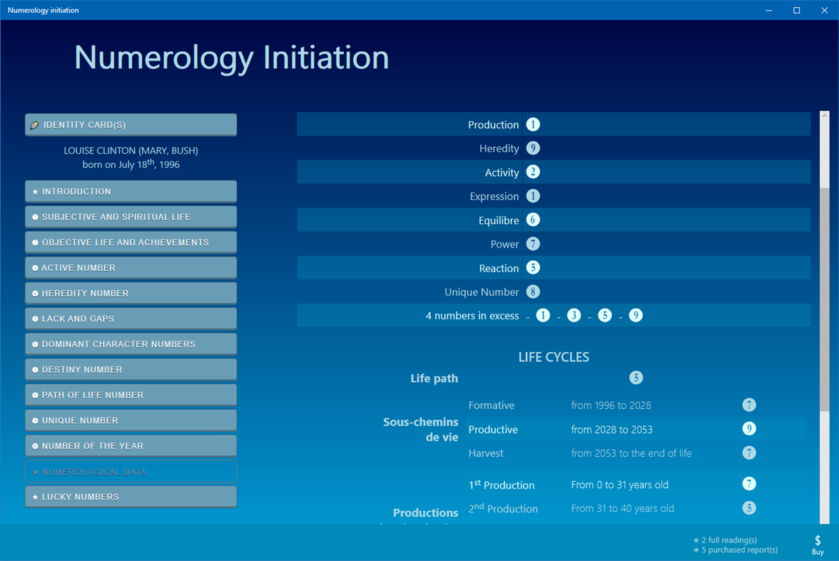 #8. Numerology Initiation (Windows) Ved: astrotools.online