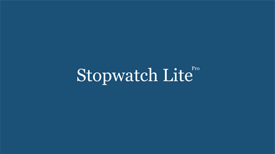 Stopwatch Lite Pro screenshot 1