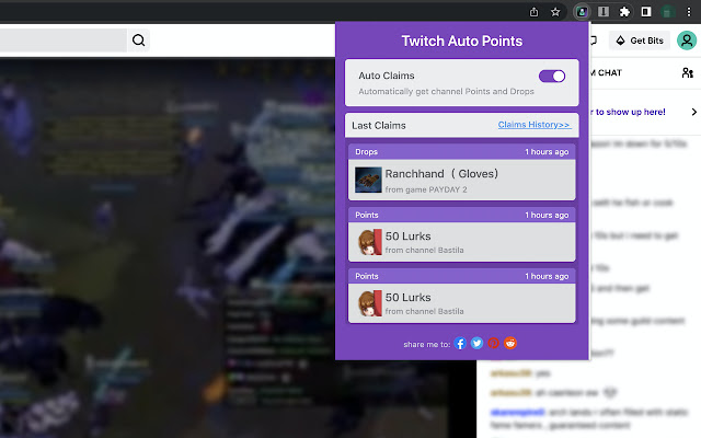 Twitch Channel Points Auto Claimer -Twiclips