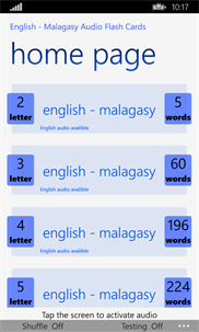 English - Malagasy Audio Flash Cards screenshot 1