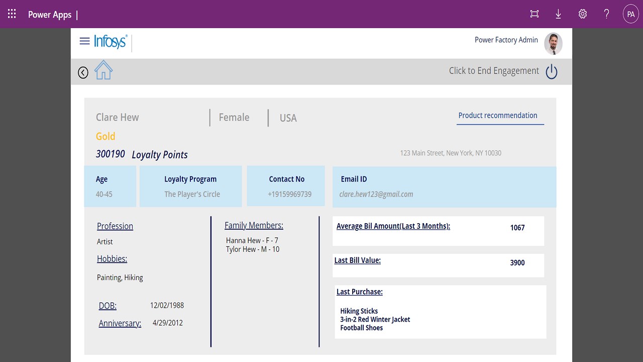 Snapshot 1 of Infosys Store Associate App