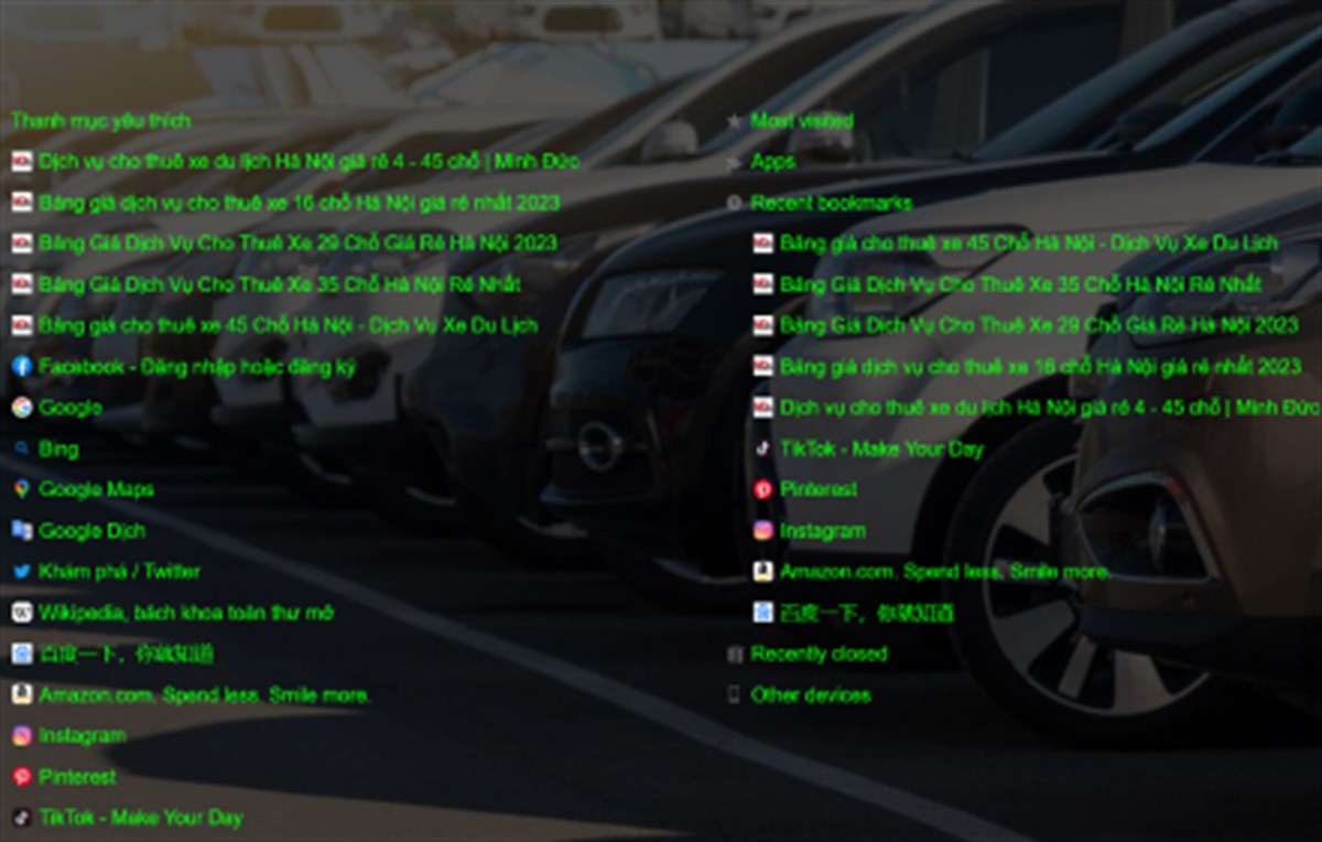 Custom New Tab Layout