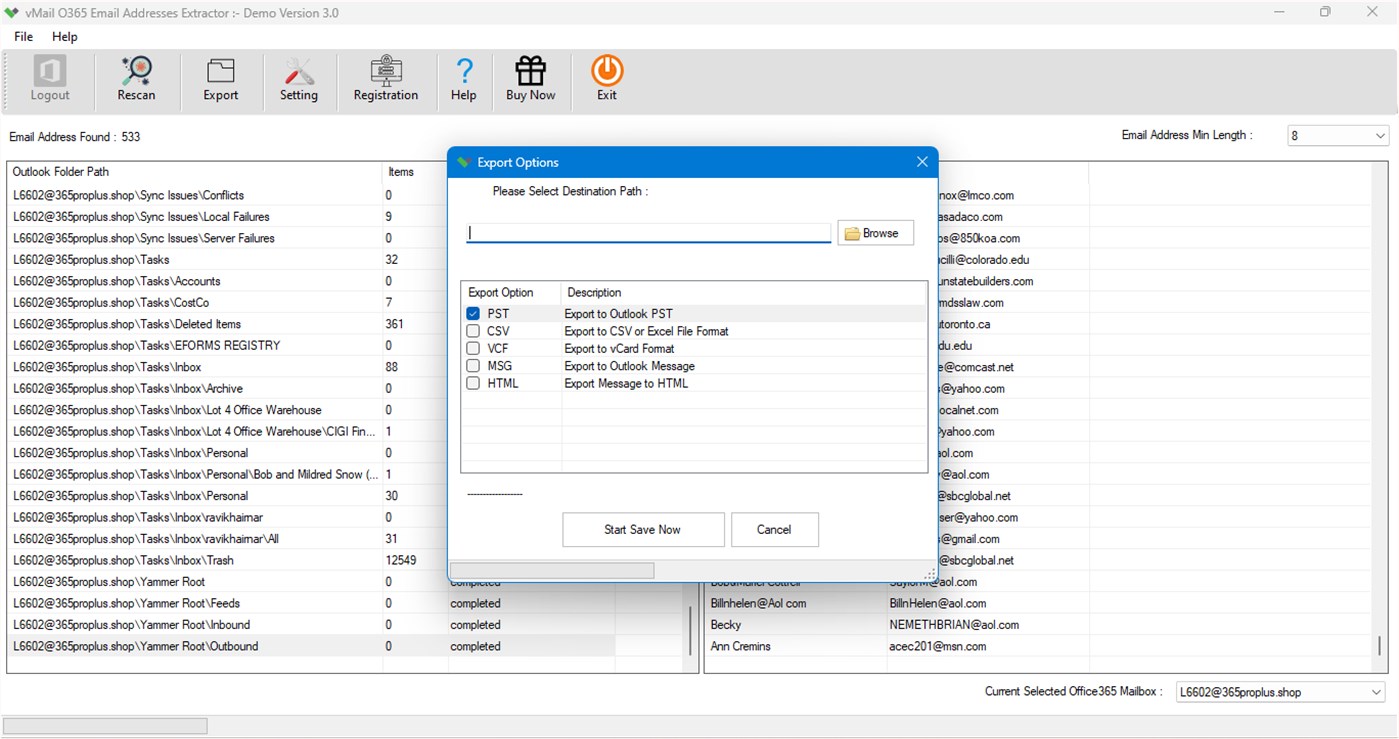 #5. O365 Email Address Extractor (Windows) 由: VARTIKA SOFTWARE PRIVATE LIMITED