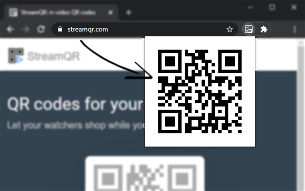 StreamQR - Show the current URL as QR Code