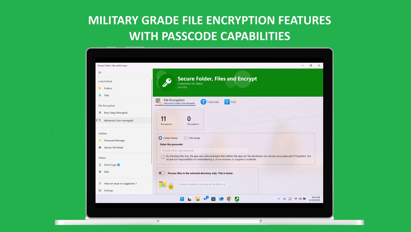#2. Secure Folder, Files and Encrypt (Windows) 作者: MedhaChaitanya
