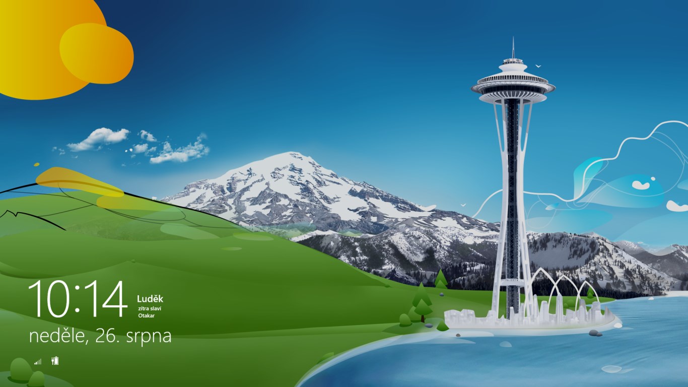 Dnešní svátek zobrazený na uzamčené obrazovce