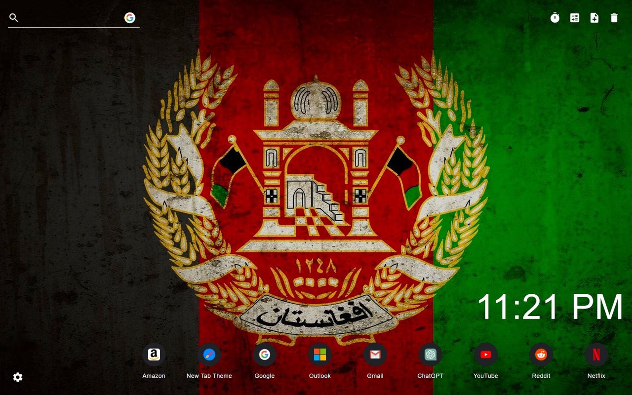 Afghanistan Flag Wallpaper New Tab