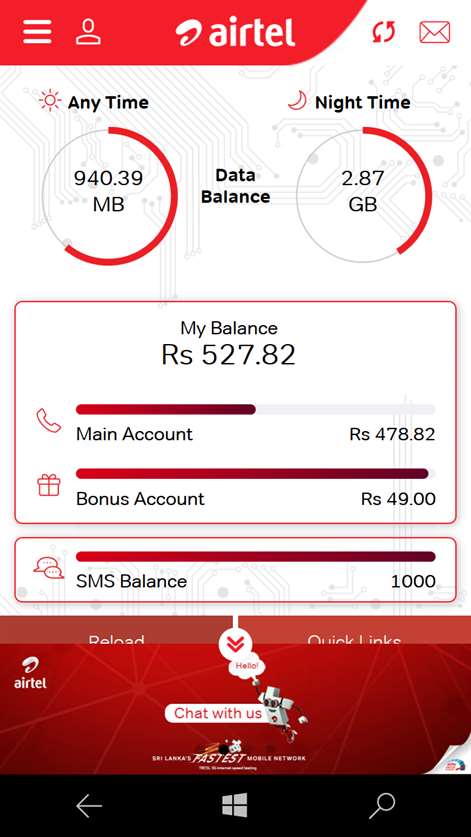 My Airtel-Lanka Screenshots 1