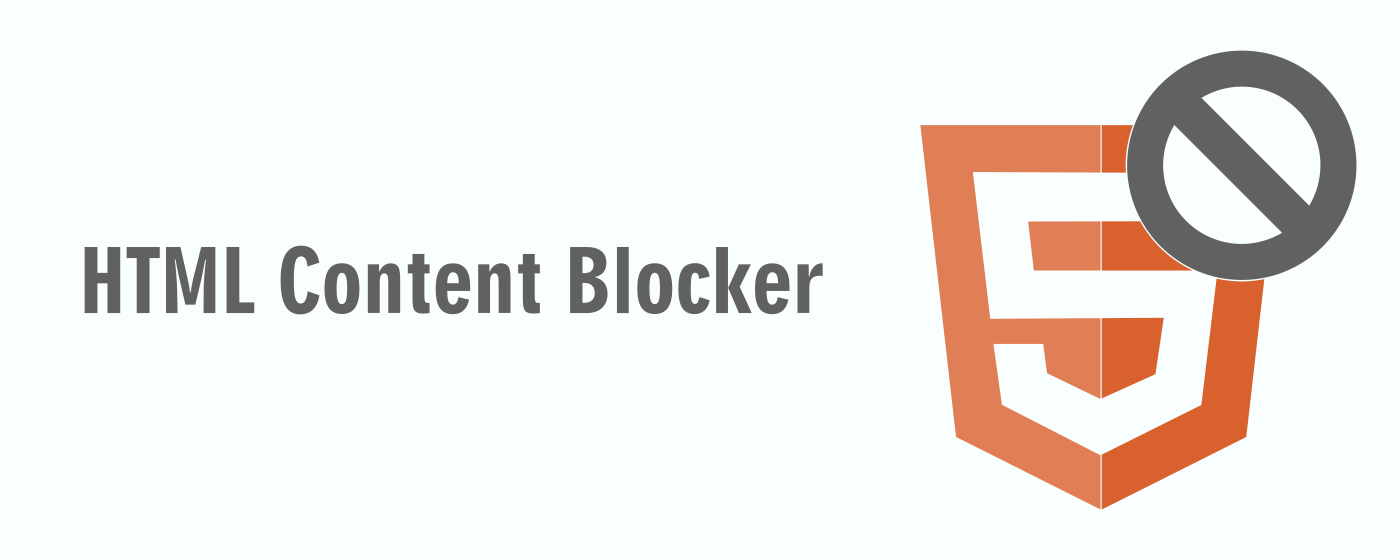 HTML Content Blocker marquee promo image