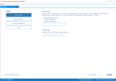 Windows Configuration Designer Screenshots 2