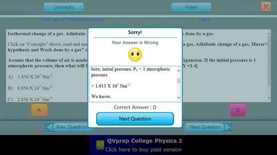 QVprep Lite College Physics Volume 2 screenshot 7