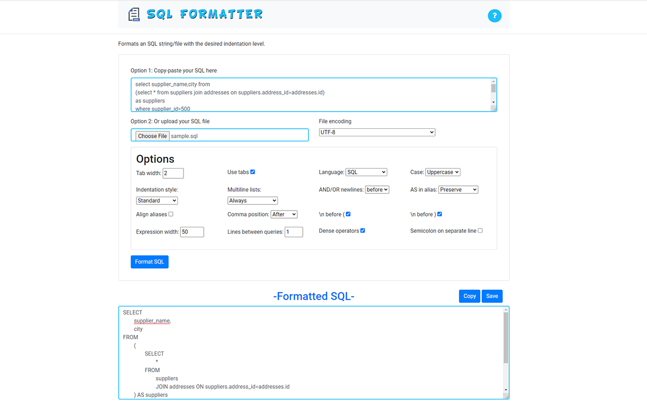 SQL Formatter promo image