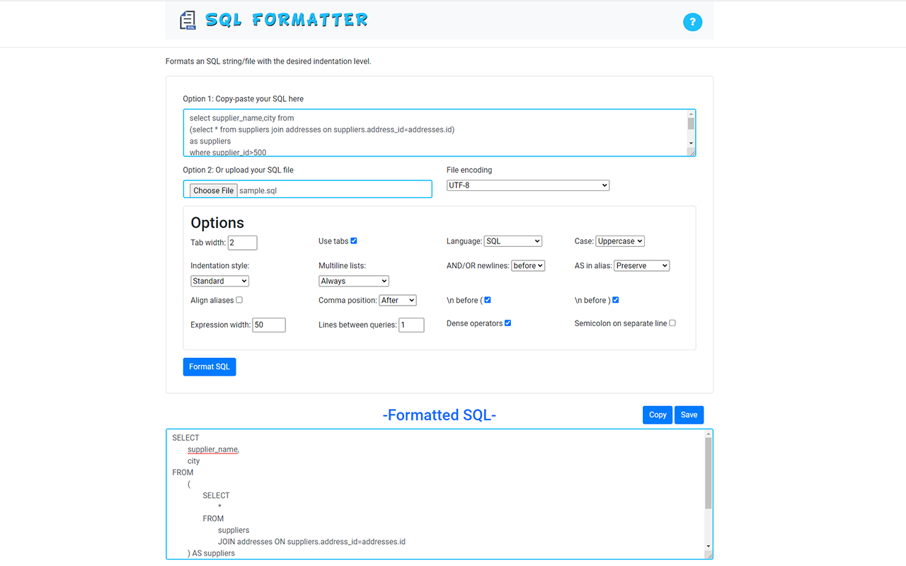 SQL Formatter