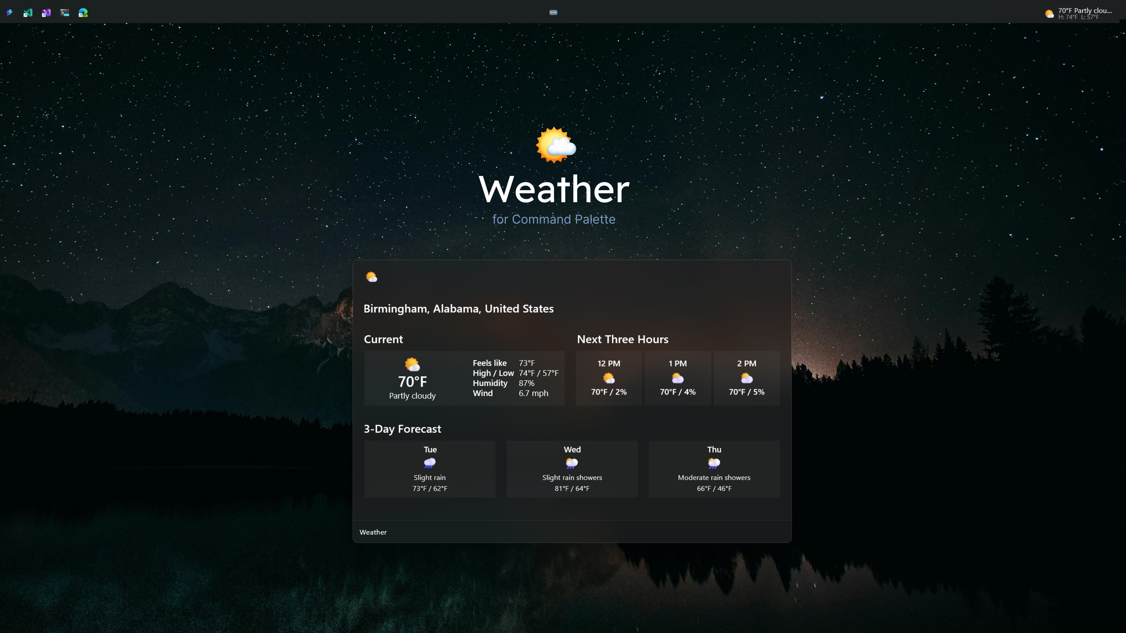 Weather for Command Palette screenshot