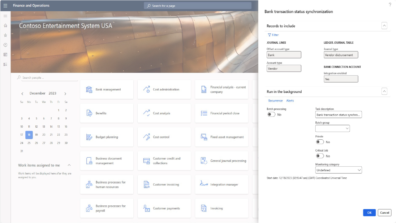 Snapshot 1 of Huamei 365® E-Bank Integration Solution