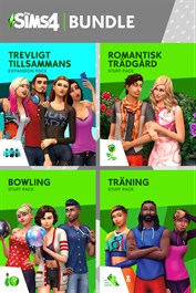 The Sims™ 4 Back to School Bundle – Trevligt tillsammans, Romantiska trädgårdsprylar, Bowlingprylar, Träningsprylar