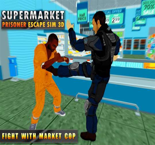Supermarket Prisoner Escape Sim 3D screenshot 2