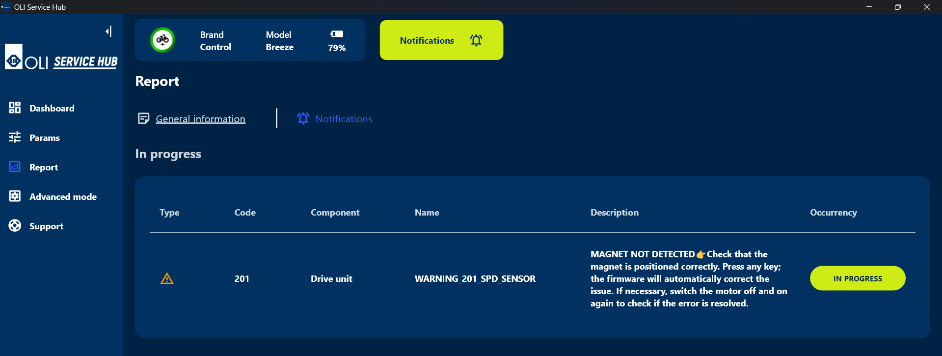 OLI Service Hub screenshot