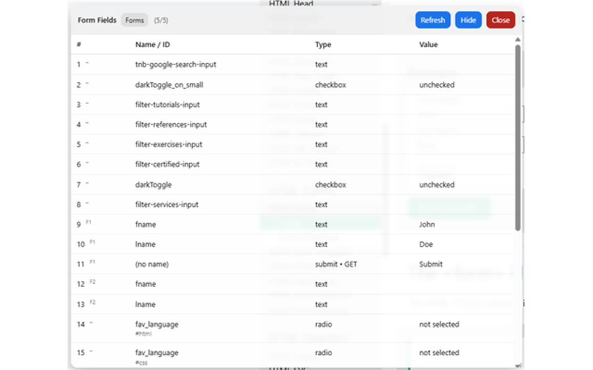 Form Field Overlay