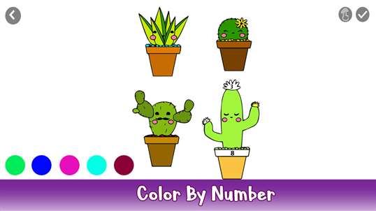 Kawai Color By Number: Cute Cartoon Sandbox Coloring Book screenshot 5
