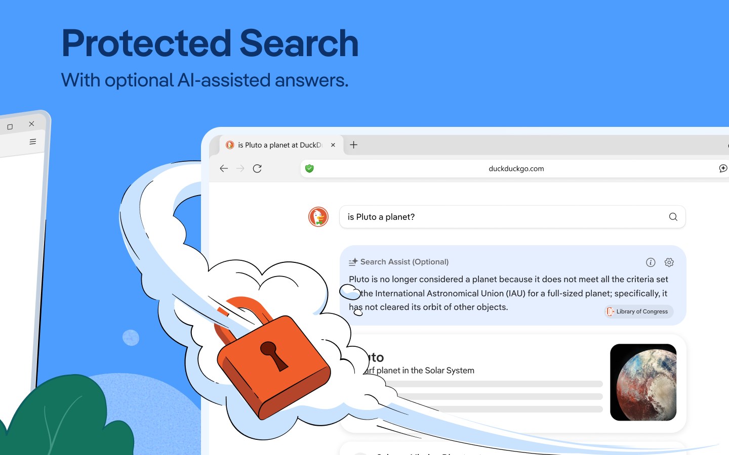 DuckDuckGo, optional Duck.ai screenshot