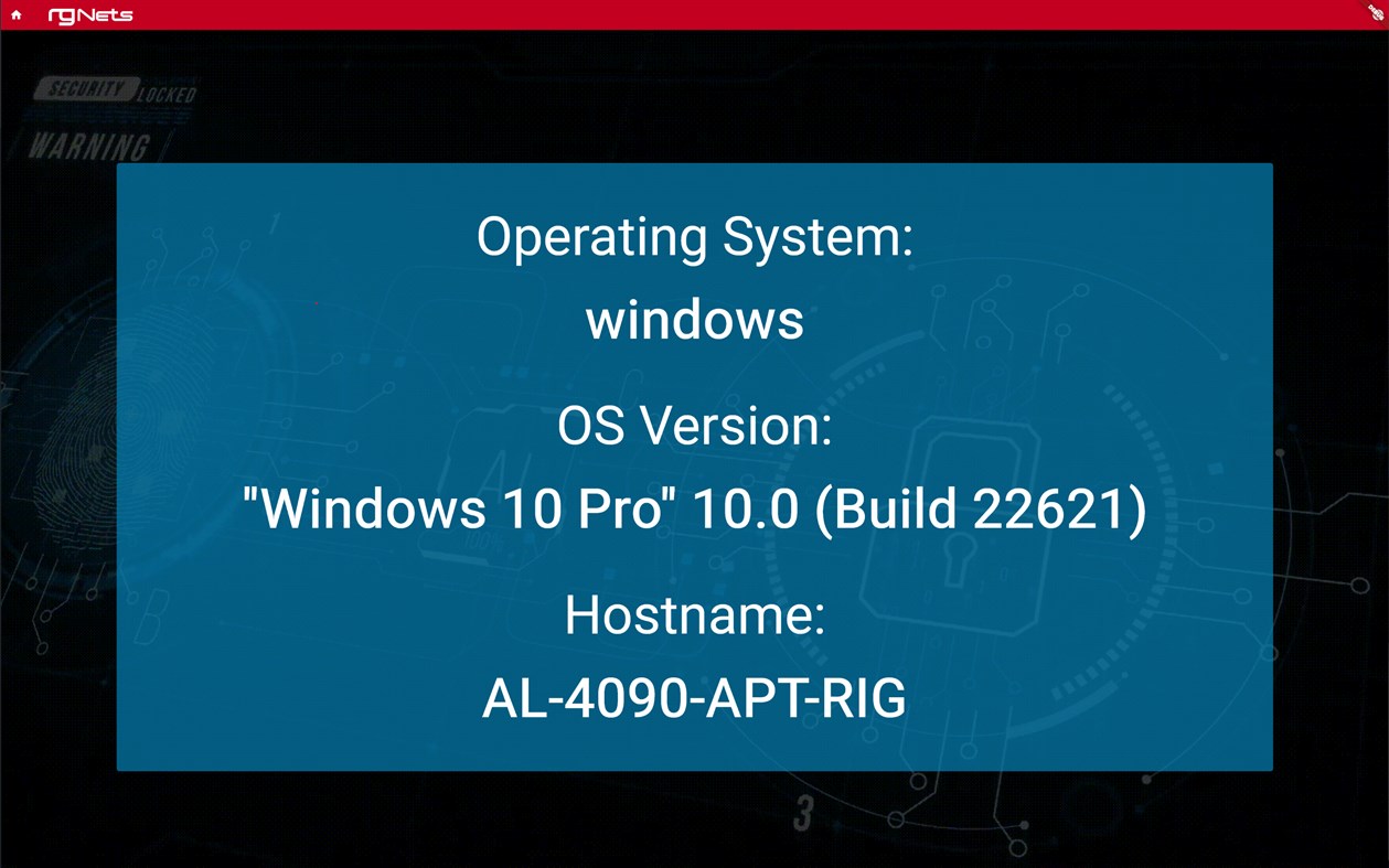 #5. RG Nets rXg Posture Agent (Windows) Ved: Aidan Lok