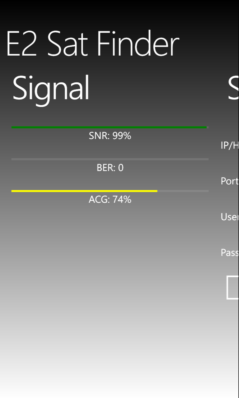 E2 Sat Finder for Windows 10 Mobile