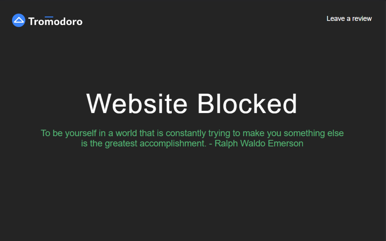 Tromo Website Blocker