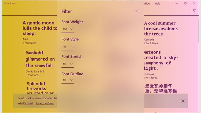 free font book for windows 10