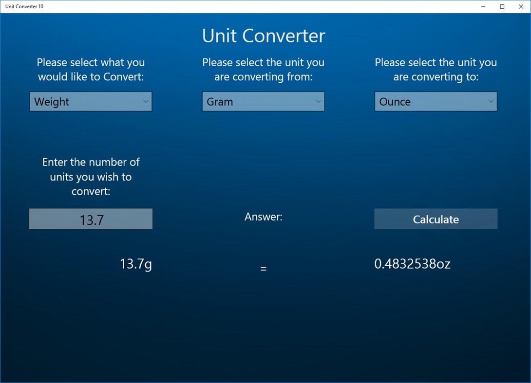 #3. Unit Converter 10 (Windows) 由: sixthgibbon