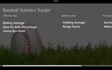 Baseball Statistics Tracker Screenshots 1