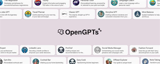 OpenGPTs - for Copilot and Bing Chat marquee promo image