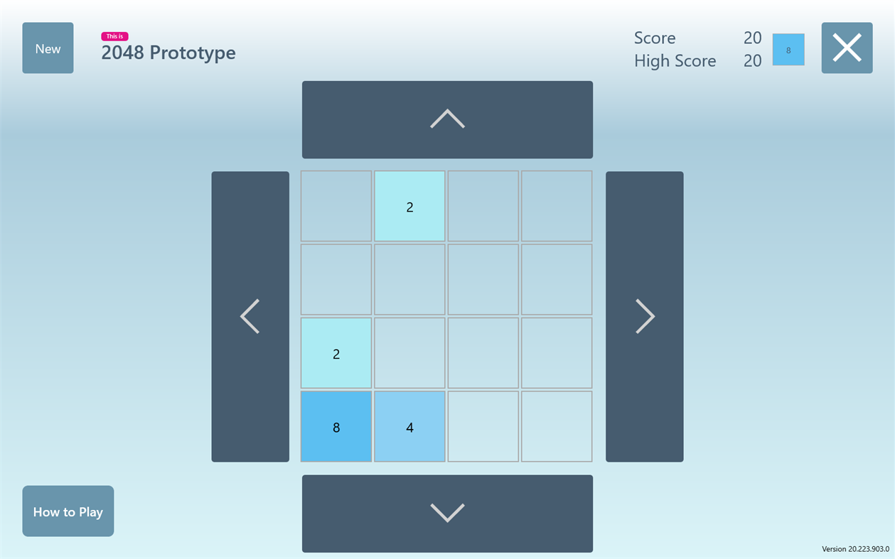 #1. 2048 Prototype (Windows) Przez: Andrey Solopko