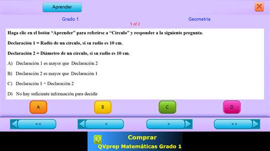 QVprep Lite Matemáticas Grado 1 screenshot 9